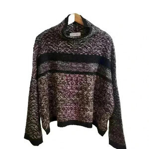 John + Jenn Sweater Womens Size Large Oversized Mock Neck Cozy Warm